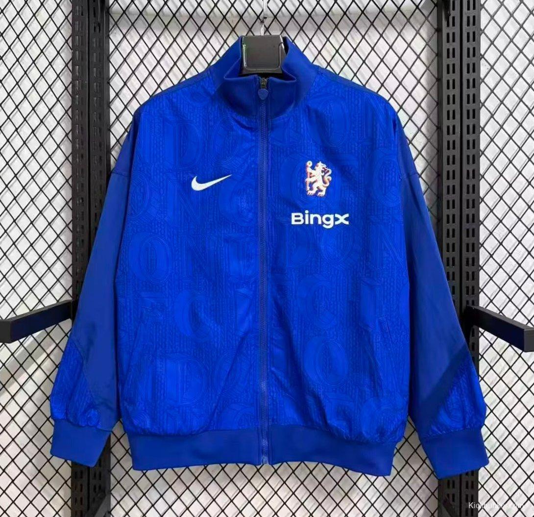25/26  Chelsea  Blue Full Zipper Windbreaker