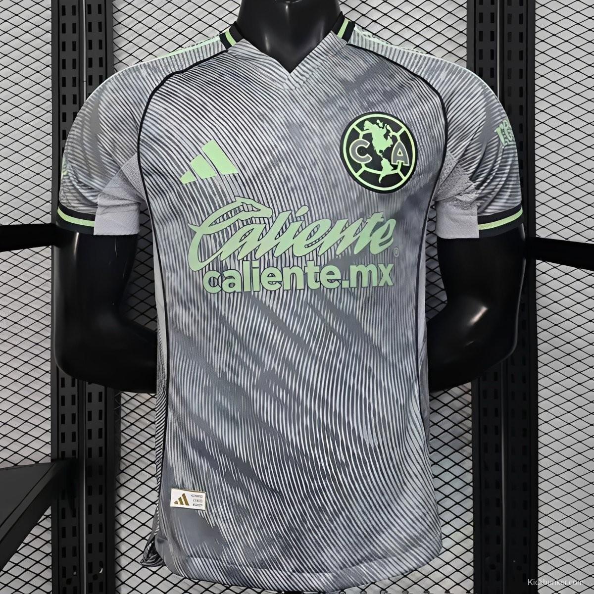 25/26 Player Version  Club América Third Gray Neon Green Jersey