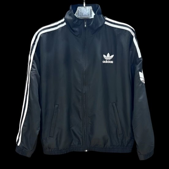 2026 Adidas Navy Full Zipper Windbreaker