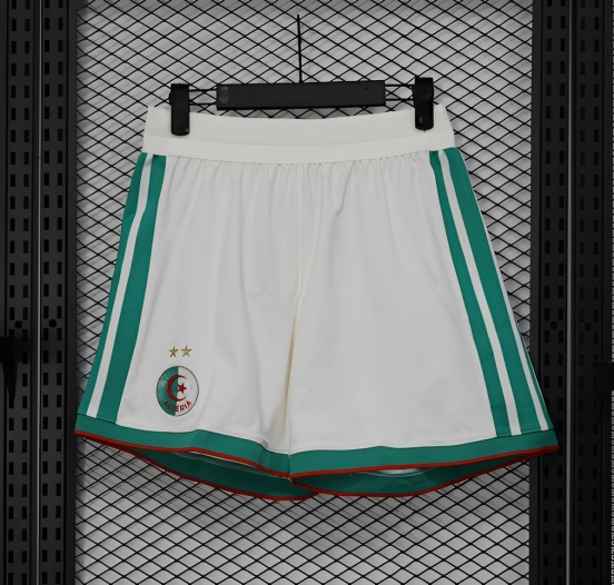 2026 Player Version Algeria White with Green Stripes Shorts