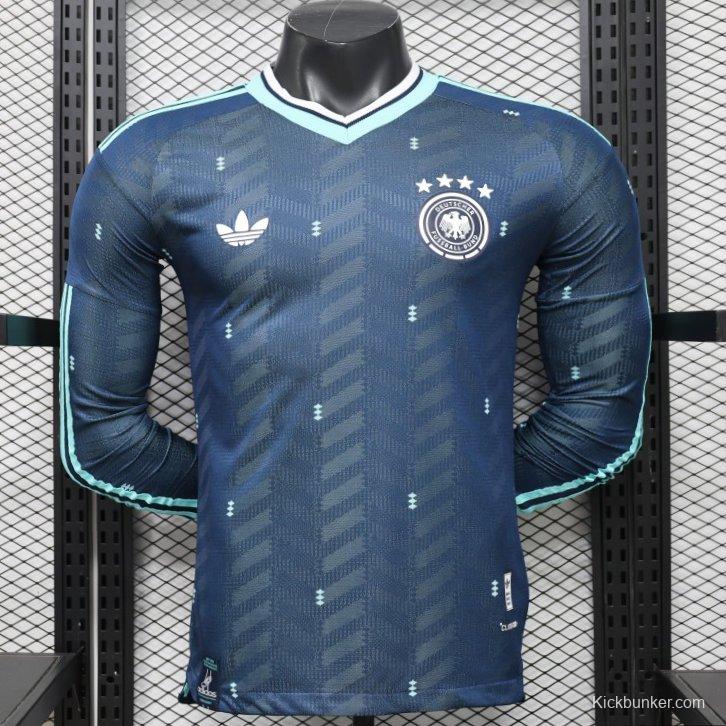 Player Version 2026 Germany Away Navy Blue  Long Sleeve Jersey