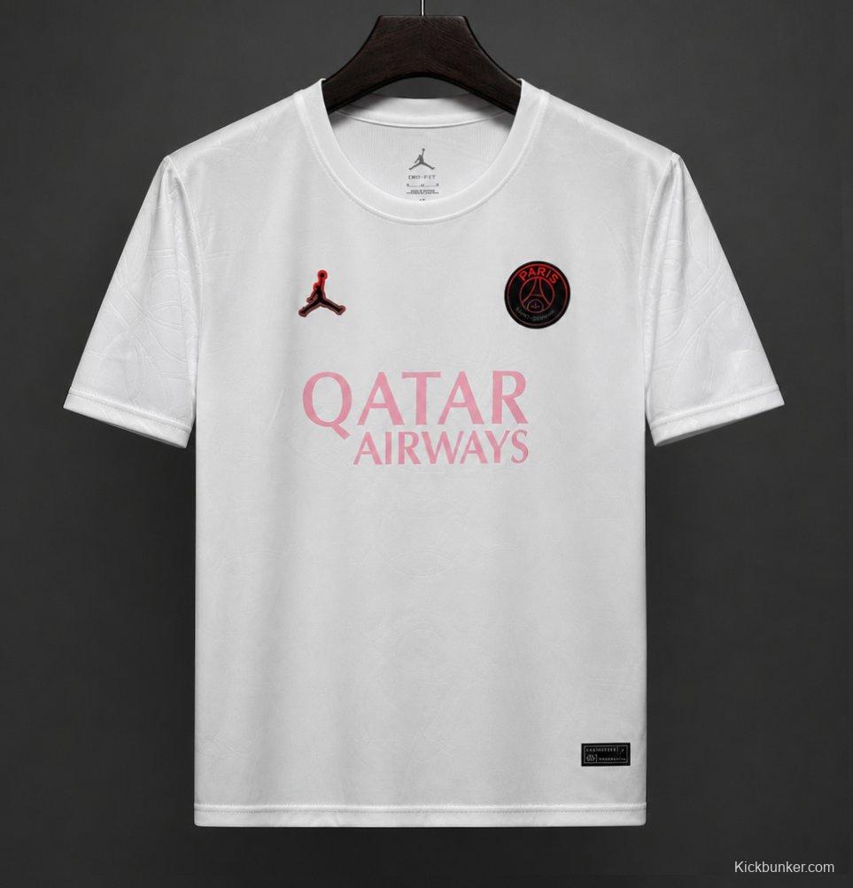 25/26 PSG x Jordan White & Pink Foam Training Jersey