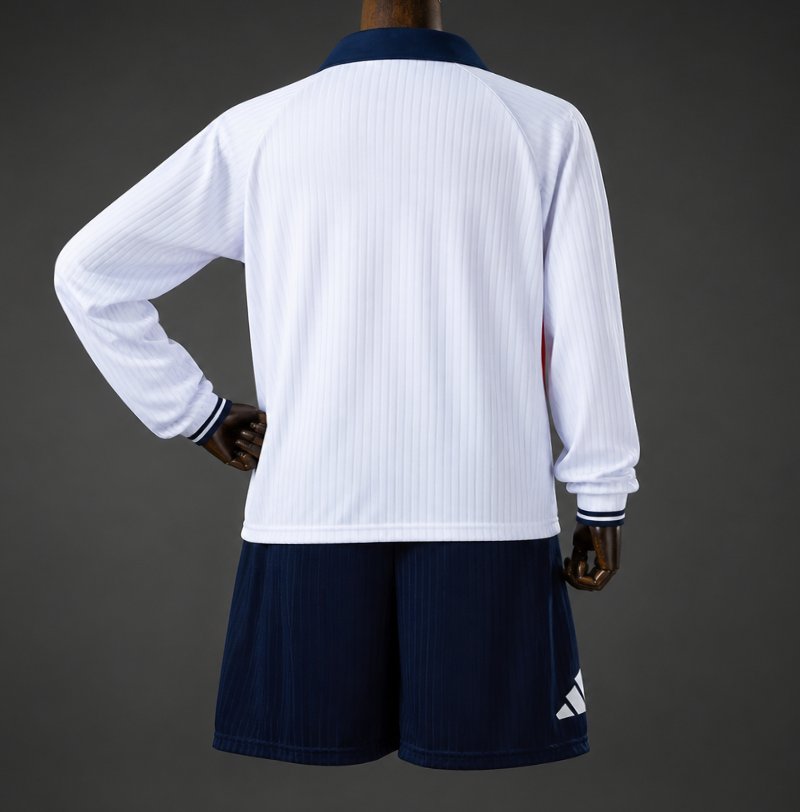 1998 Kids England Home Retro Long-Sleeved Kit Jersey Size 16-28