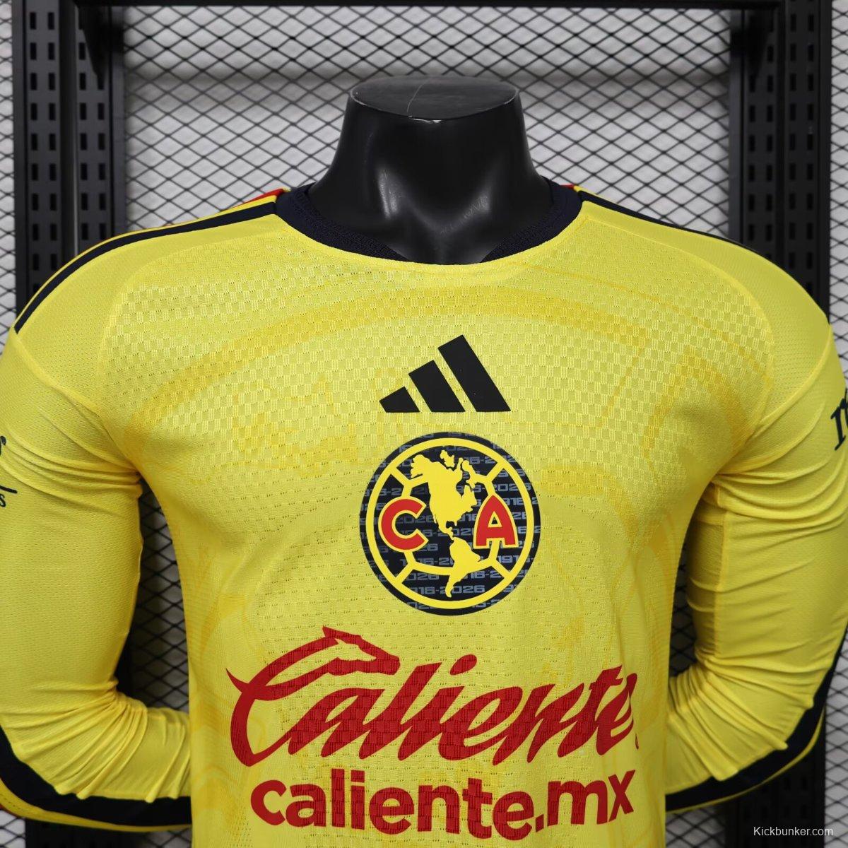 Player Version 26/27 Club America Home Long Sleeve Jersey