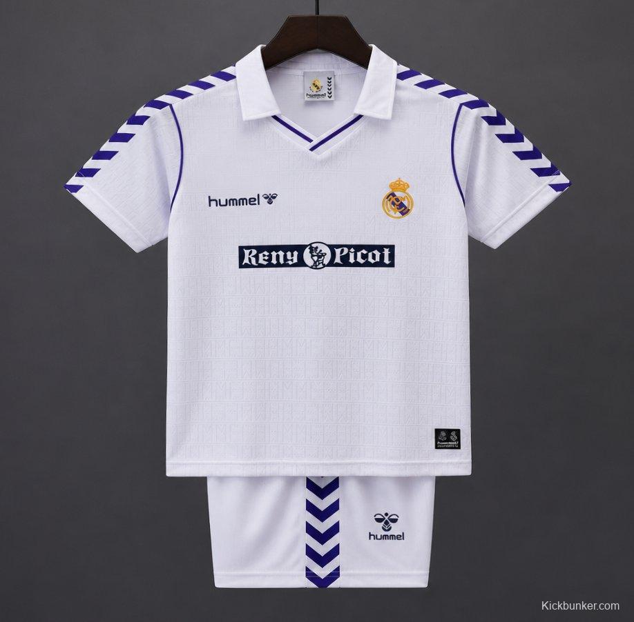 Retro 88/90 Real Madrid Home Jersey