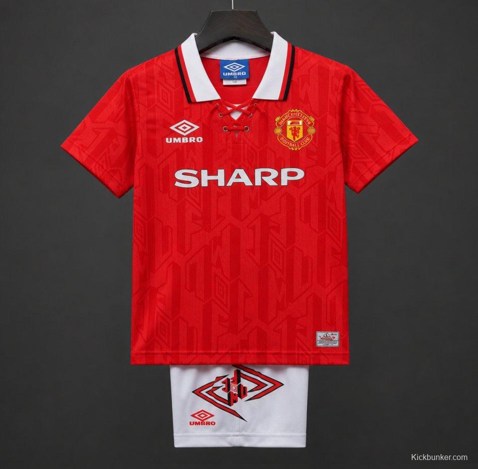 Retro 92/94 Manchester United Red Home Jersey