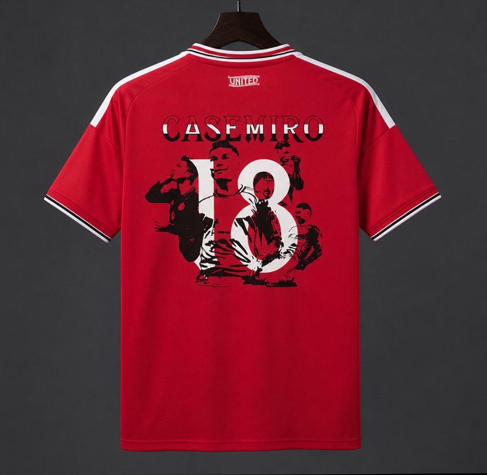 26/27 Manchester United Home Jersey with Casemiro Special Edition Print Red
