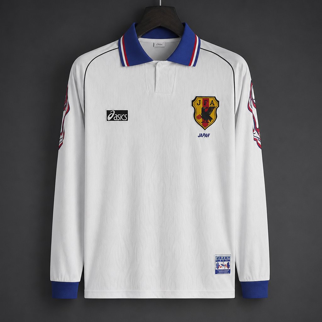 Retro 1998 Japan White Long Sleeve Jersey