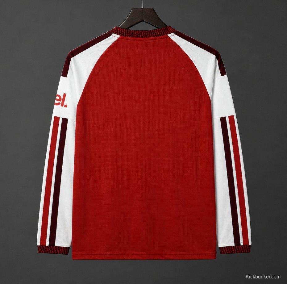 26/27 Arsenal Red with White Long Sleeve Home Jersey