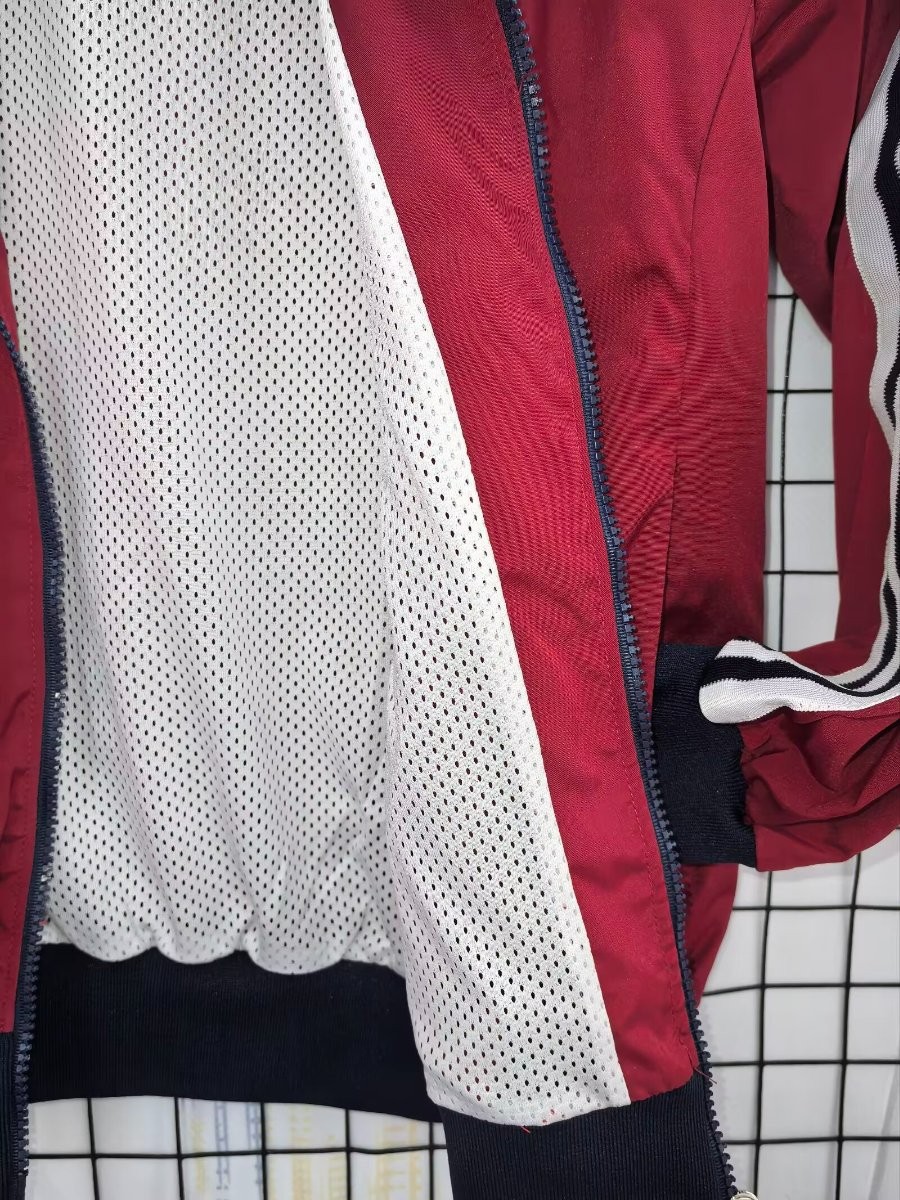 26/27 Arsenal Track Jacket Burgundy Black Full Zipper Windbreaker