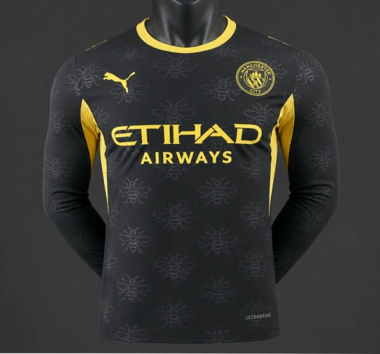 Player Version 26/27 Manchester City Away Black Long Sleeve Jersey