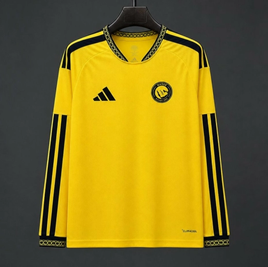 26/27 Al-Nassr Home Long Sleeve Yellow Jersey