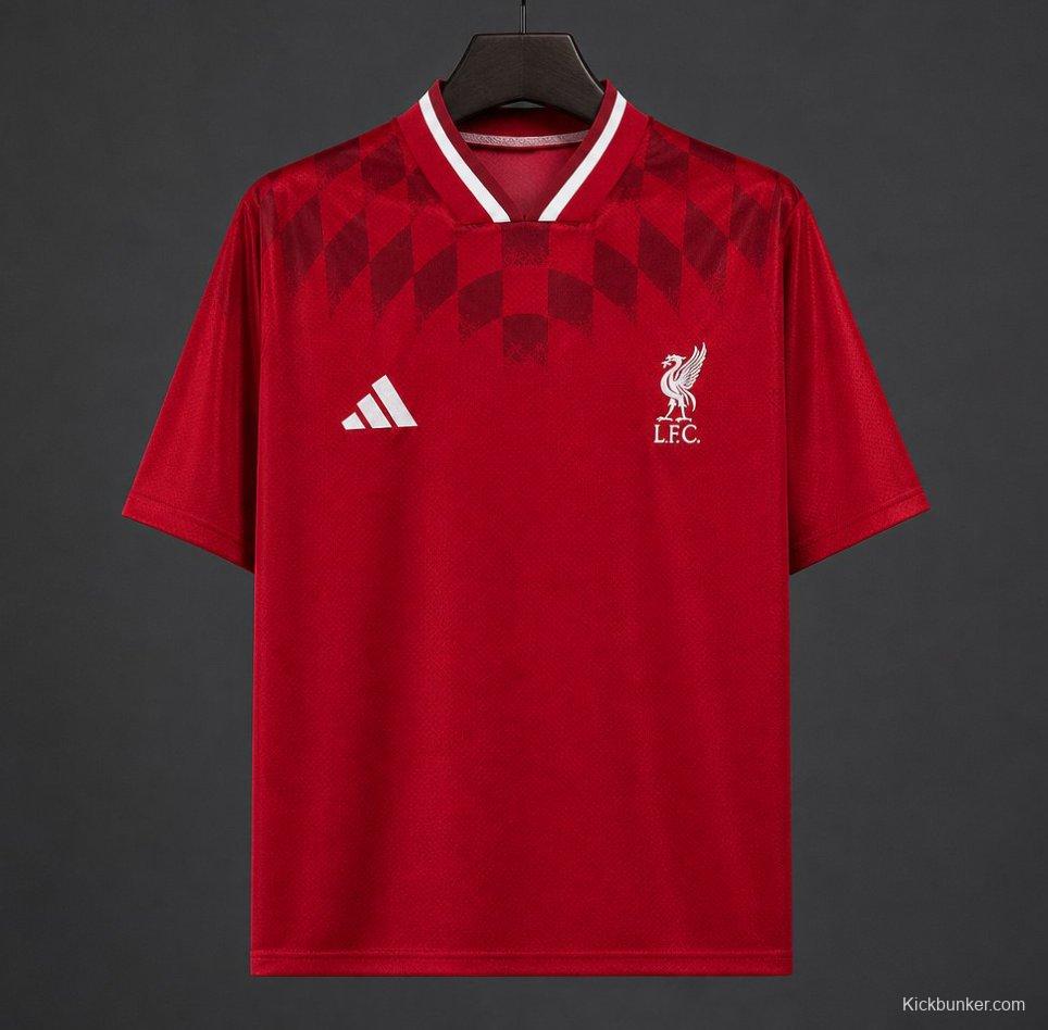 26/27 Liverpool Red Geometric Pattern Retro Special Edition Jersey