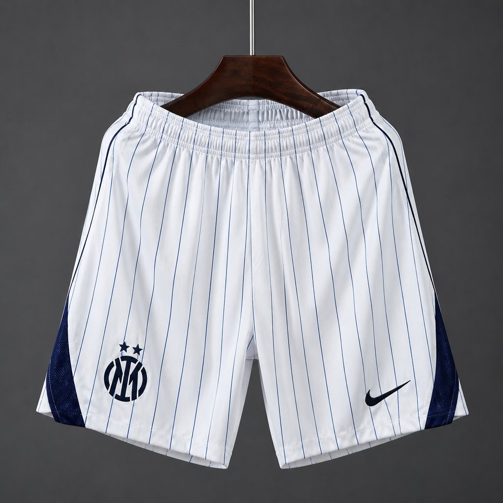 26/27 Inter Milan Away White Stripe Shorts