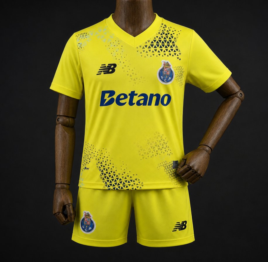 26/27 Kids FC Porto Goalkeeper Yellow Jersey
