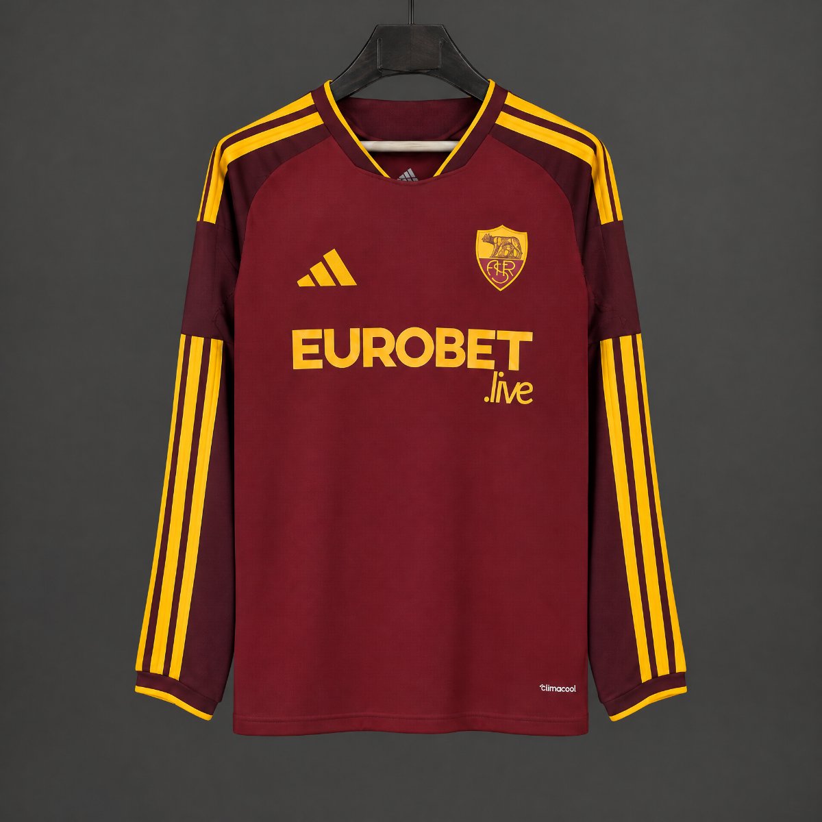 26/27 Roma Home Maroon Long Sleeve Jersey
